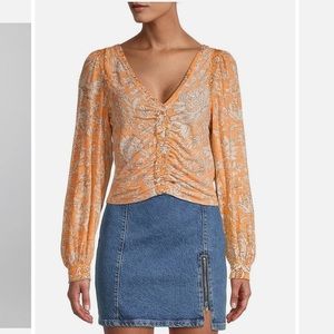 Free People Say the Word too in blood orange combo Size medium